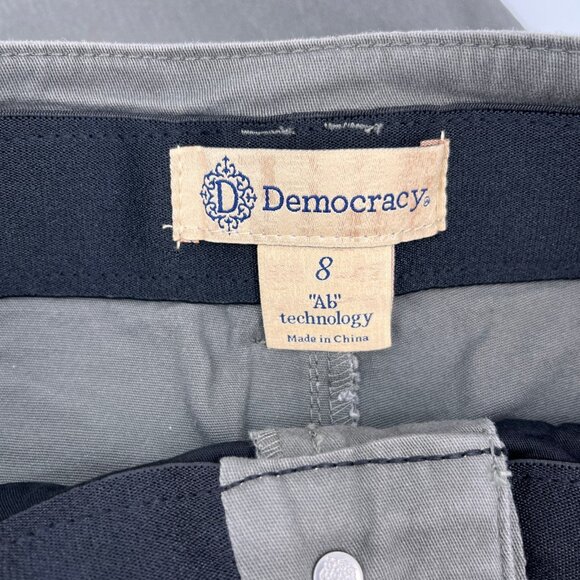 Democracy AB Tech Tapered Jeans Size 8 Gray Skyrise Mold & Hold Stretch - Picture 10 of 12
